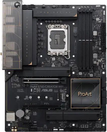 ASUS ProArt B760 - CREATOR WIFI LGA1700 ATX Motherboard, B760 Chipset4x DDR5 DIMM /192GB Max Memory, Wi - Fi 6 / BT 5.2 / 2.5Gb ETH, PCIe 5.0 / 3 x M.2, HDMI/DP/USB 3.2 / Thunderbolt | 90MB1FY0 - M1EAY0 - 289 - Vektra Computers LLC