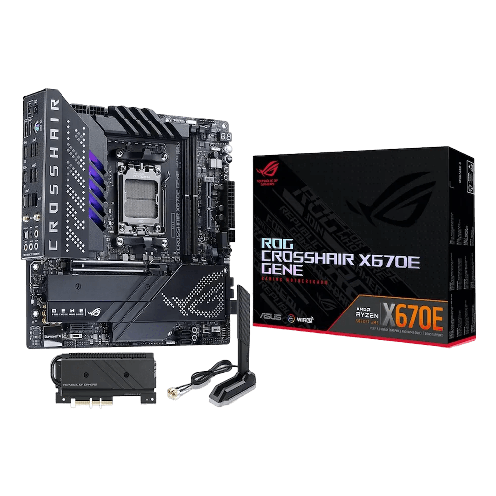 Asus ROG Crosshair X670E Gene AMD 600 Series mATX Motherboard | 90MB1B80 - M0EAY0 | - Vektra Computers LLC