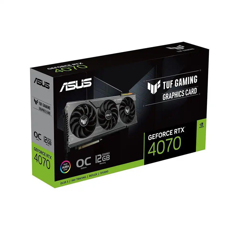 ASUS TUF Gaming GeForce RTX 4070 12GB GDDR6X OC Edition Gaming Graphics Card | 90YV0IZ0 - M0NA00 | - Vektra Computers LLC