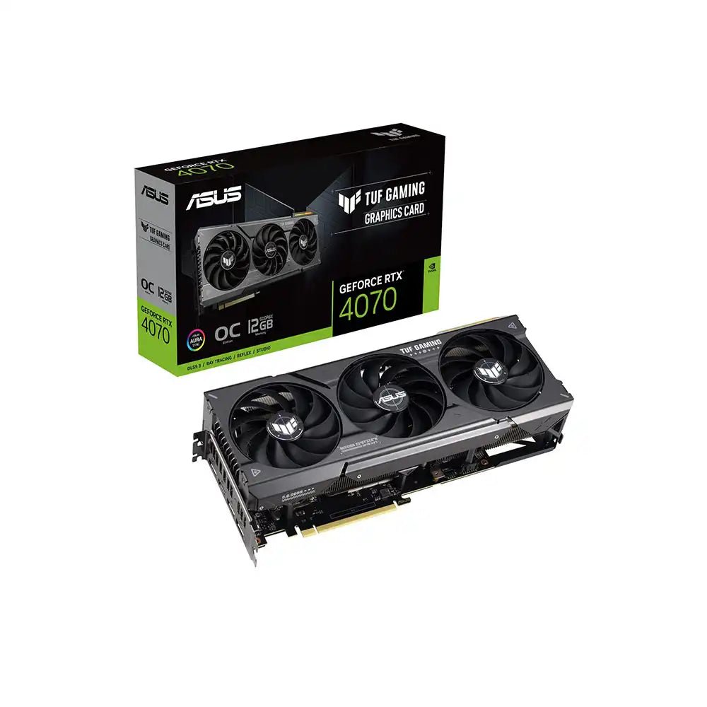 ASUS TUF Gaming GeForce RTX 4070 12GB GDDR6X OC Edition Gaming Graphics Card | 90YV0IZ0 - M0NA00 | - Vektra Computers LLC