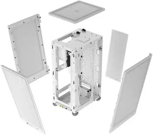 Corsair 2000D AIRFLOW Mini - ITX PC Case, Optimal Airflow Design, Mesh on All Sides, Up to 360mm Radiator & 8 Fans Support, White | CC - 9011245 - WW - Vektra Computers LLC