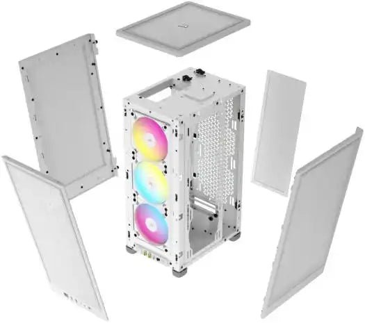 Corsair 2000D RGB AIRFLOW Mini - ITX PC Case, Optimal Airflow Design, All Side Steel Mesh Panels, White | CC - 9011247 - WW - Vektra Computers LLC
