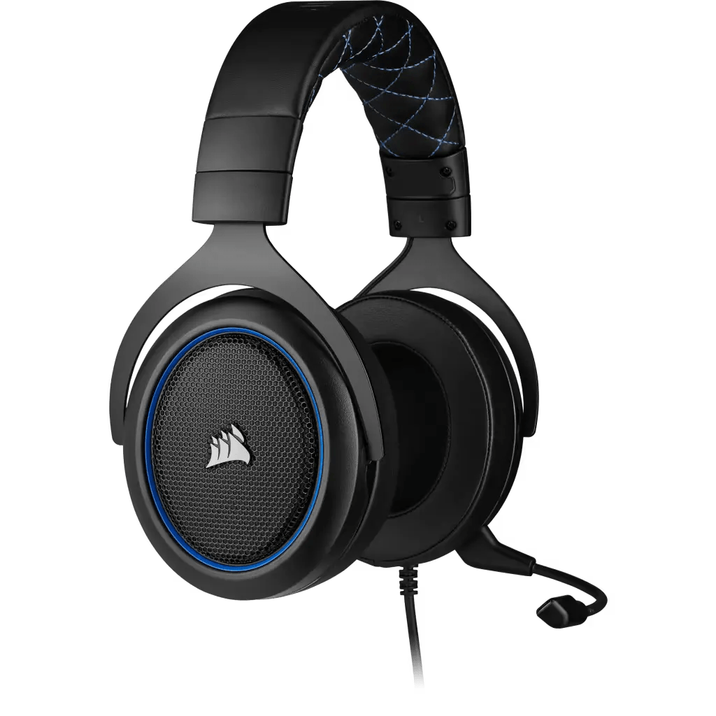 Corsair HS50 PRO STEREO Gaming Headset — Blue | CA - 9011217 - NA - Vektra Computers LLC