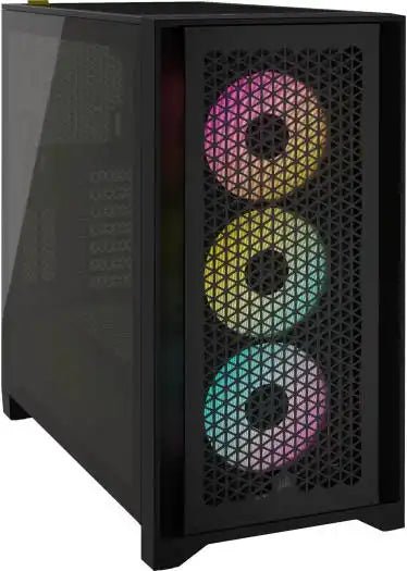 Corsair iCUE 4000D RGB AIRFLOW V2 Mid - Tower Case, Tempered Panel,Node PRO Controller, RapidRoute Cable Mgt - Black | CC - 9011240 - WW - Vektra Computers LLC