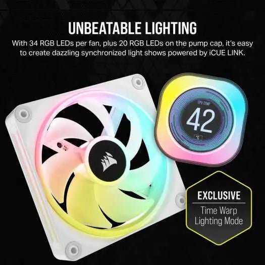 Corsair iCUE LINK H150i LCD White AIO 360mm Radiator Liquid CPU Cooler|CW - 9061010 - WW - Vektra Computers LLC