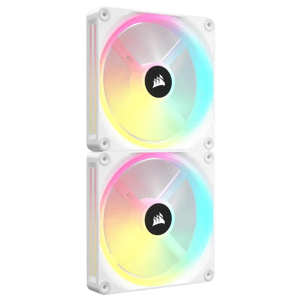 Corsair iCUE LINK QX140 RGB 140mm PWM PC Fans Starter Kit with iCUE LINK System Hub - White|CO - 9051008 - WW - Vektra Computers LLC