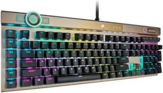 Corsair K100 Midnight Gold - OPX SILVER - RGB Gaming Keyboard - Vektra Computers LLC