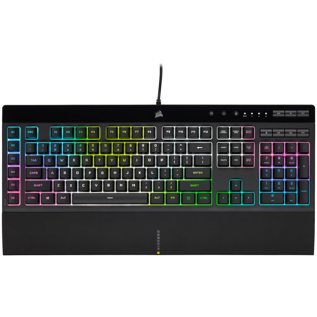 Corsair K55 PRO XT, RGB LED, Rubber Dome Gaming Keyboard - Vektra Computers LLC