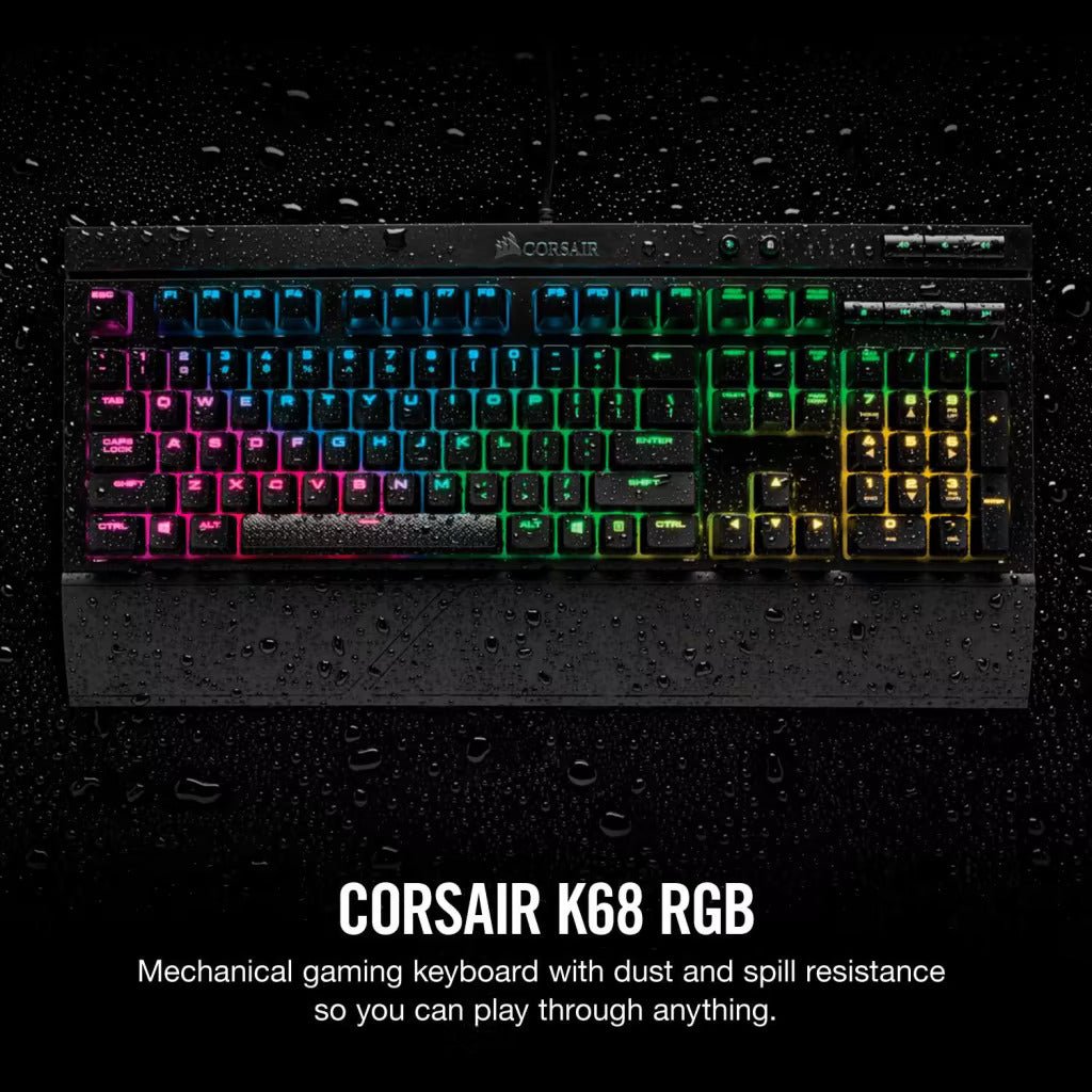 CORSAIR K68 RGB - CHERRY MX RED Gaming Keyboard - Vektra Computers LLC
