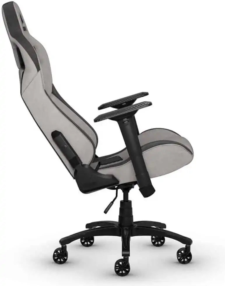 Corsair T3 RUSH Fabric Gaming Chair, 4D Armrest, Class 4 Gas Lift With 100mm Height Adjustment, Gray - Charcoal | CF - 9010056 - WW - Vektra Computers LLC