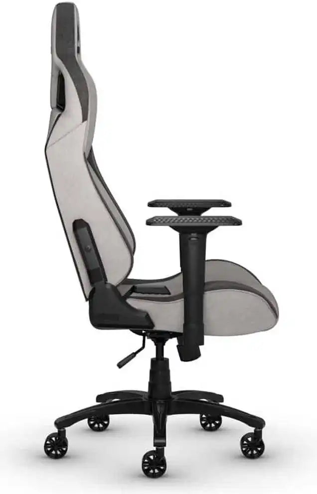 Corsair T3 RUSH Fabric Gaming Chair, 4D Armrest, Class 4 Gas Lift With 100mm Height Adjustment, Gray - Charcoal | CF - 9010056 - WW - Vektra Computers LLC