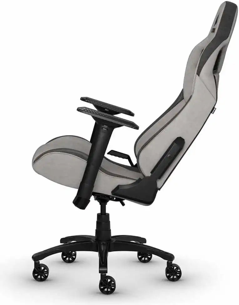 Corsair T3 RUSH Fabric Gaming Chair, 4D Armrest, Class 4 Gas Lift With 100mm Height Adjustment, Gray - Charcoal | CF - 9010056 - WW - Vektra Computers LLC