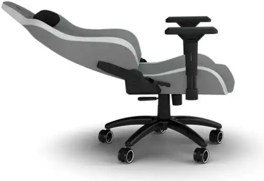 Corsair TC200 Fabric Gaming Chair, 4D Armrests, Grey/White | CF - 9010048 - WW - Vektra Computers LLC