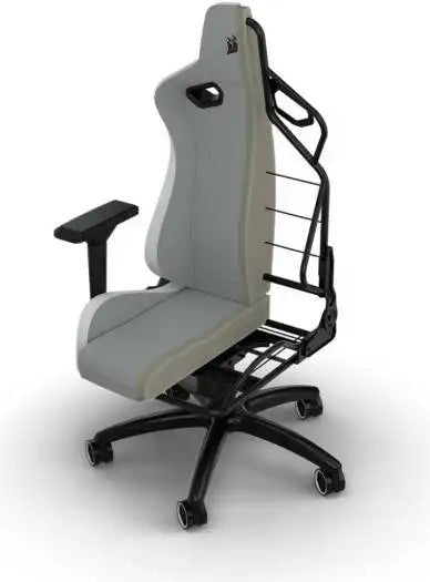 Corsair TC200 Fabric Gaming Chair, 4D Armrests, Grey/White | CF - 9010048 - WW - Vektra Computers LLC