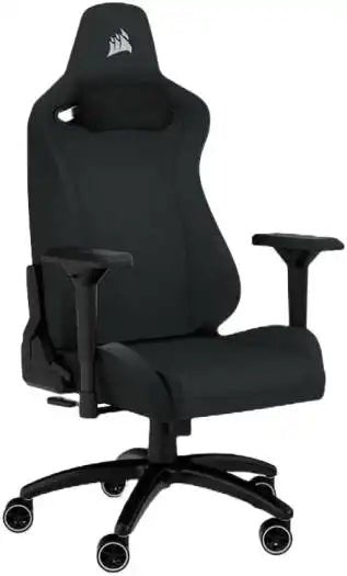 Corsair TC200 Fabric Gaming Chair, Soft Fabric Exterior, 4 Gas Lift 75mm Dual - Wheel Casters, Black | CF - 9010049 - WW - Vektra Computers LLC