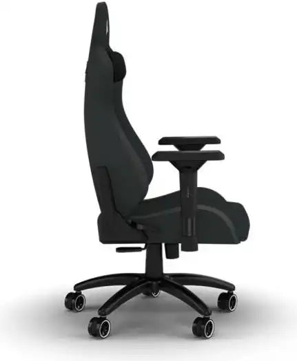 Corsair TC200 Fabric Gaming Chair, Soft Fabric Exterior, 4 Gas Lift 75mm Dual - Wheel Casters, Black | CF - 9010049 - WW - Vektra Computers LLC