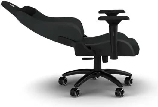 Corsair TC200 Fabric Gaming Chair, Soft Fabric Exterior, 4 Gas Lift 75mm Dual - Wheel Casters, Black | CF - 9010049 - WW - Vektra Computers LLC