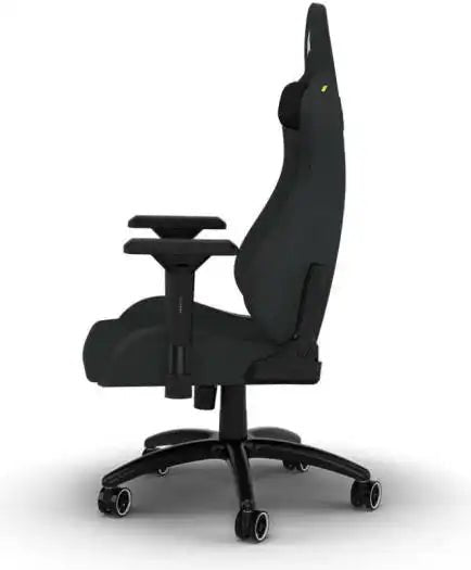 Corsair TC200 Fabric Gaming Chair, Soft Fabric Exterior, 4 Gas Lift 75mm Dual - Wheel Casters, Black | CF - 9010049 - WW - Vektra Computers LLC