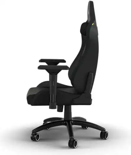 Corsair TC200 Leatherette Gaming Chair, Soft Fabric Exterior, Comfortable & Durable, 75mm Dual - Wheel Casters, Black | CF - 9010043 - WW - Vektra Computers LLC