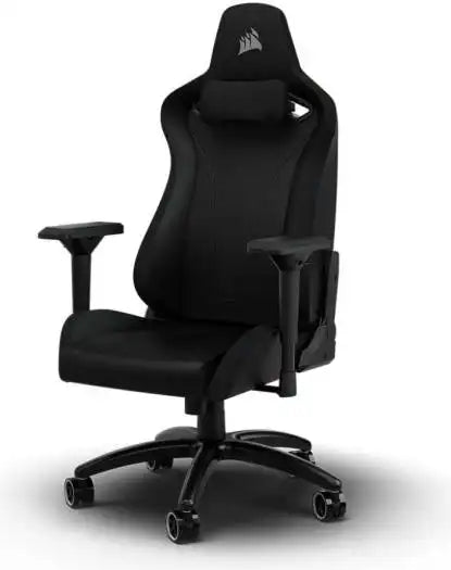 Corsair TC200 Leatherette Gaming Chair, Soft Fabric Exterior, Comfortable & Durable, 75mm Dual - Wheel Casters, Black | CF - 9010043 - WW - Vektra Computers LLC