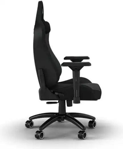 Corsair TC200 Leatherette Gaming Chair, Soft Fabric Exterior, Comfortable & Durable, 75mm Dual - Wheel Casters, Black | CF - 9010043 - WW - Vektra Computers LLC