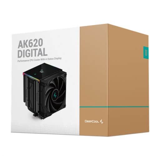 Deepcool CPU AK620 Digital Black Air Cooler | R - AK620 - BKADMN - G | - Vektra Computers LLC