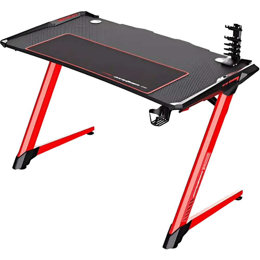 DXRacer E - Sports Gaming Desk Black/Red - Vektra Computers LLC