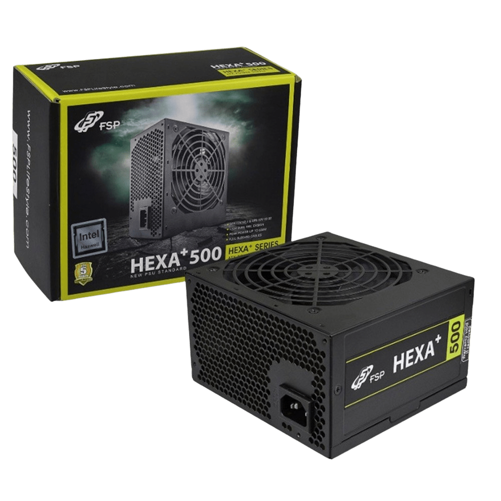 FSP Hexa+ 500W 80+ Power Supply | PPA5004904 | - Vektra Computers LLC