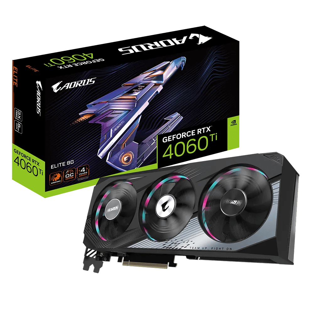 GIGABYTE AORUS GeForce RTX 4060 Ti ELITE 8G Gaming Graphics Card | GV - N406TAORUSE - 8GD | - Vektra Computers LLC