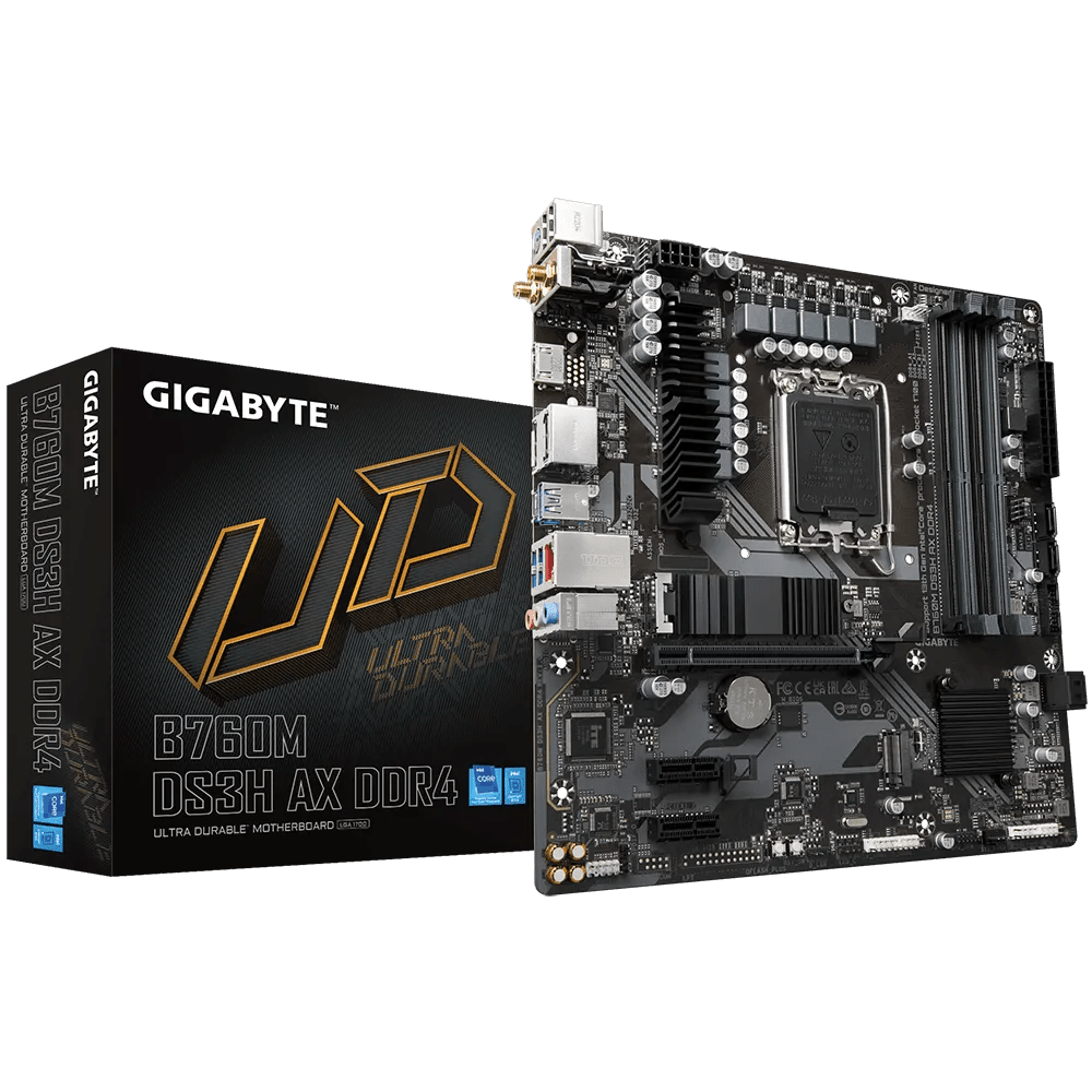 GIGABYTE B760M DS3H AX DDR4 Intel 700 Series mATX Motherboard | B760M - DS3H - AX - DDR4 | - Vektra Computers LLC