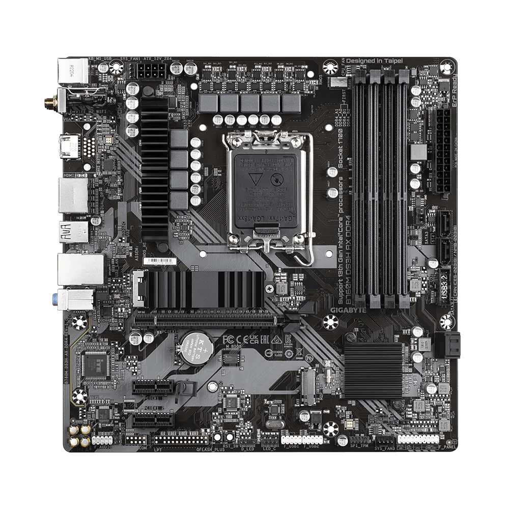 GIGABYTE B760M DS3H AX DDR4 Intel 700 Series mATX Motherboard | B760M - DS3H - AX - DDR4 | - Vektra Computers LLC