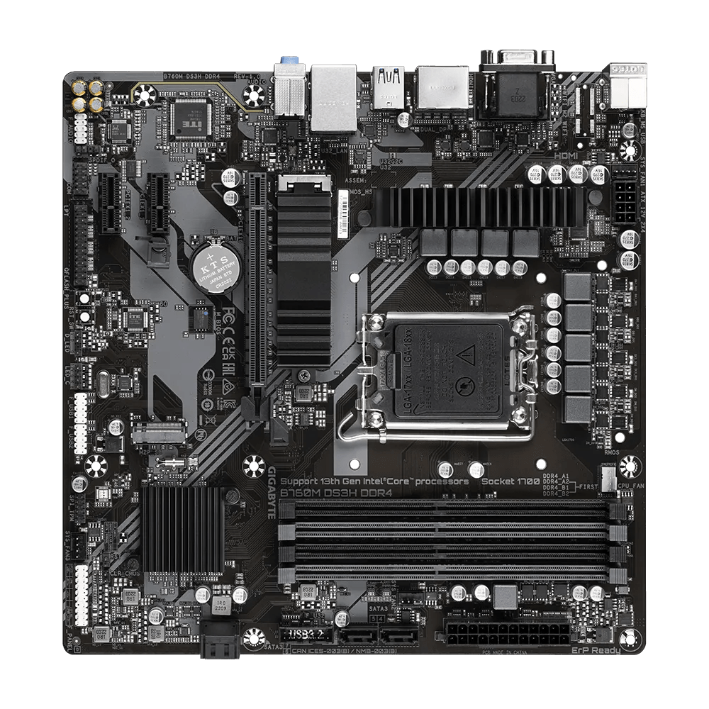 GIGABYTE B760M DS3H DDR4 Intel 700 Series mATX Motherboard | B760M - DS3H - DDR4 | - Vektra Computers LLC