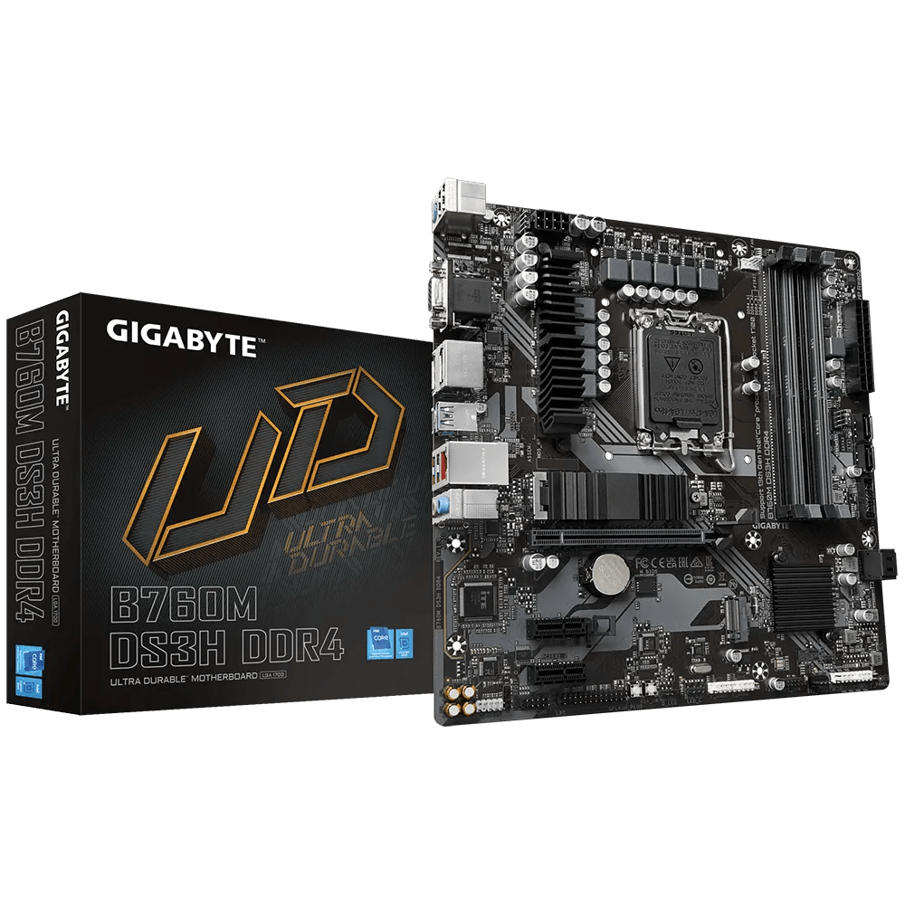 GIGABYTE B760M DS3H DDR4 Intel 700 Series mATX Motherboard | B760M - DS3H - DDR4 | - Vektra Computers LLC