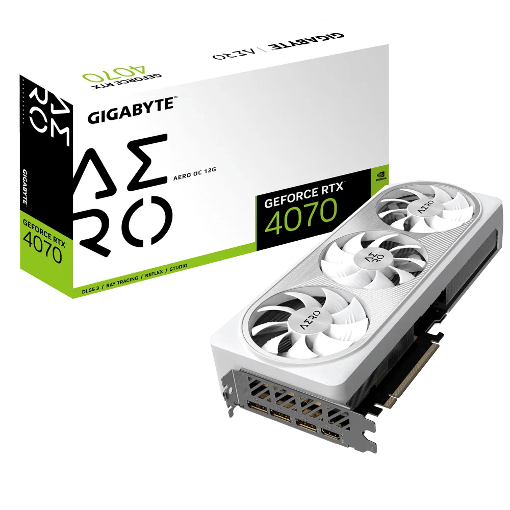GIGABYTE GeForce RTX 4070 AERO OC 12G Gaming Graphics Card | GV - N4070AEROOC - 12GD | - Vektra Computers LLC