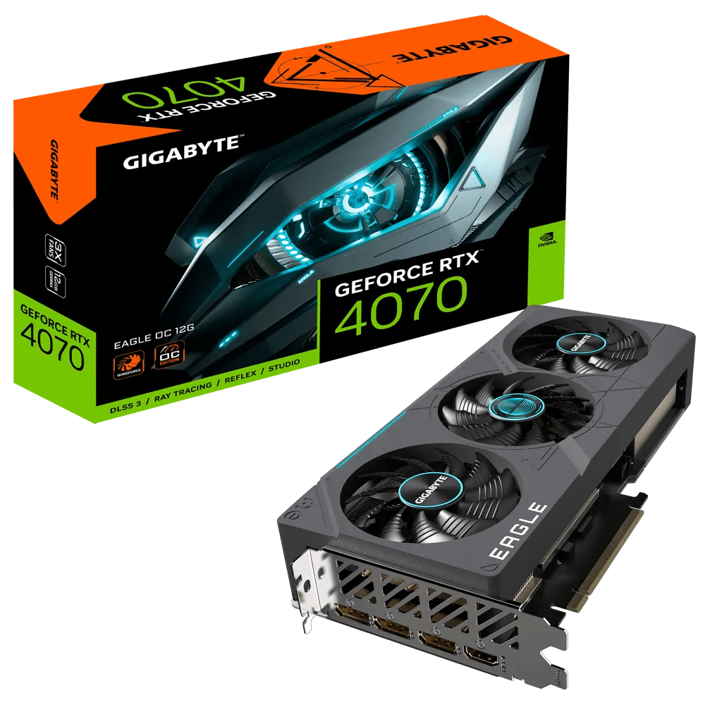 GIGABYTE GeForce RTX 4070 EAGLE OC 12G Gaming Graphics Card | GV - N4070EAGLEOC - 12GD | - Vektra Computers LLC