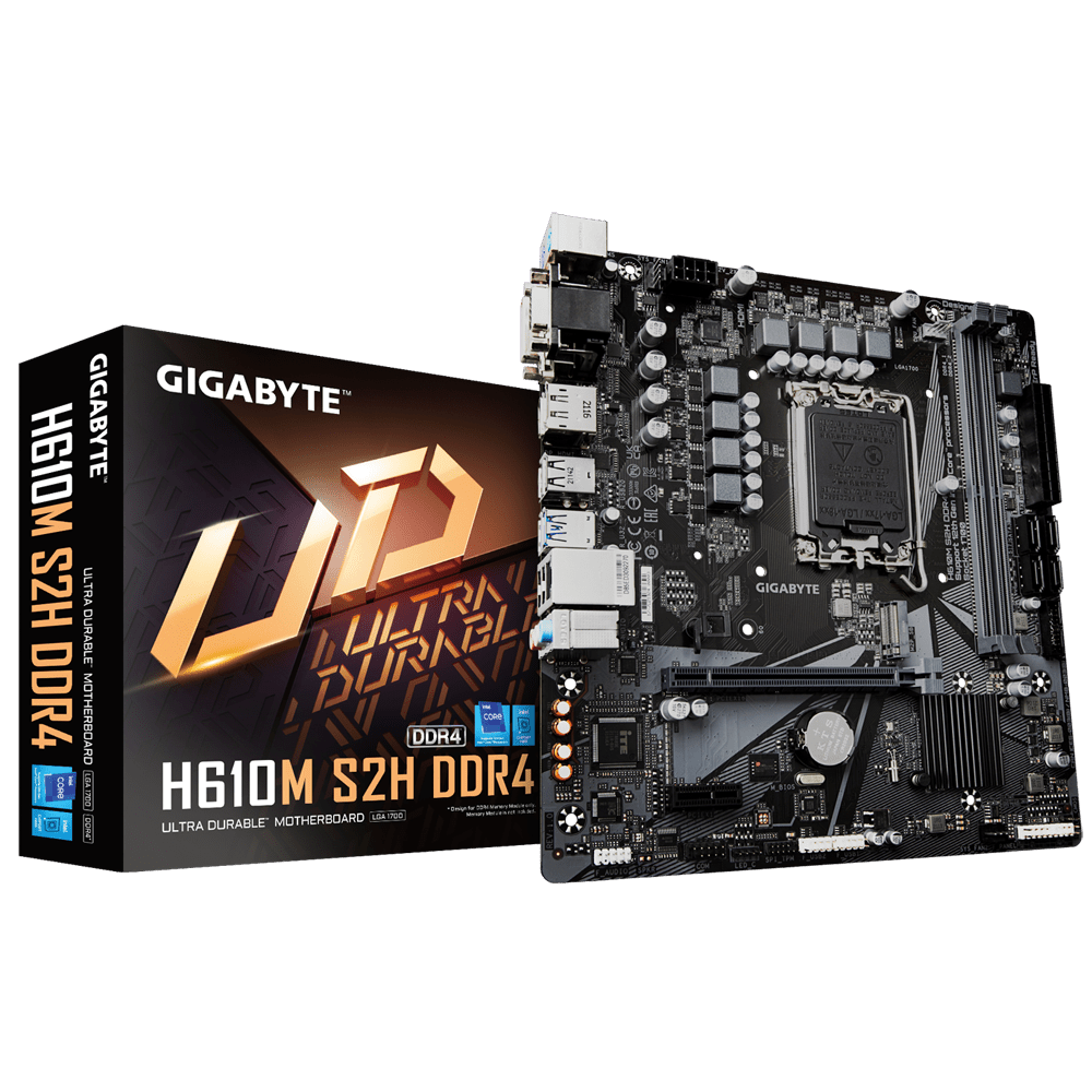 Gigabyte H610M S2H DDR4 Intel Motherboard | H610M - S2H - V2 - DDR4 | - Vektra Computers LLC