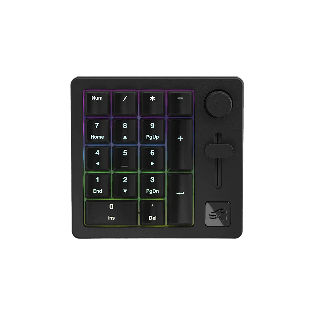 Glorious GMMK Numpad Black Slate (Pre - Built) Wireless RGB Mechanical Gaming Keyboard - Vektra Computers LLC