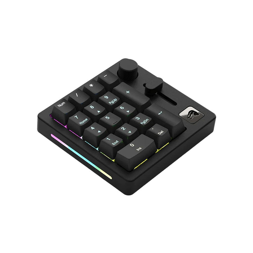 Glorious GMMK Numpad Black Slate (Pre - Built) Wireless RGB Mechanical Gaming Keyboard - Vektra Computers LLC