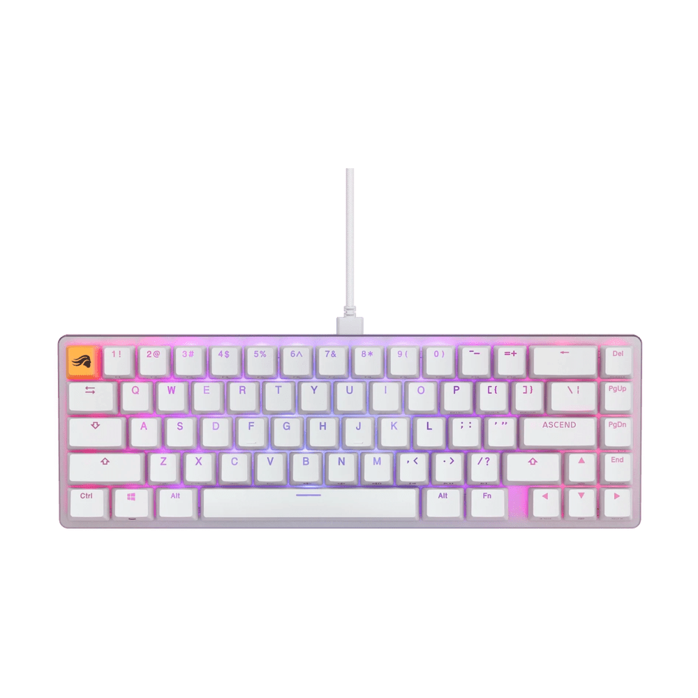 Glorious GMMK2 Compact White (Pre - Built) RGB Mechanical Gaming Keyboard - Vektra Computers LLC