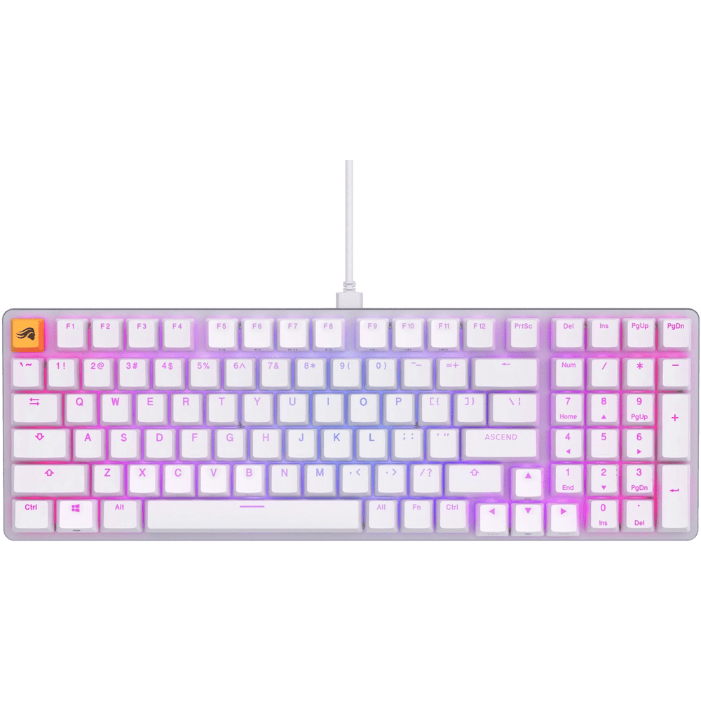Glorious GMMK2 Full Size White (Pre - Built) RGB Mechanical Gaming Keyboard - Vektra Computers LLC