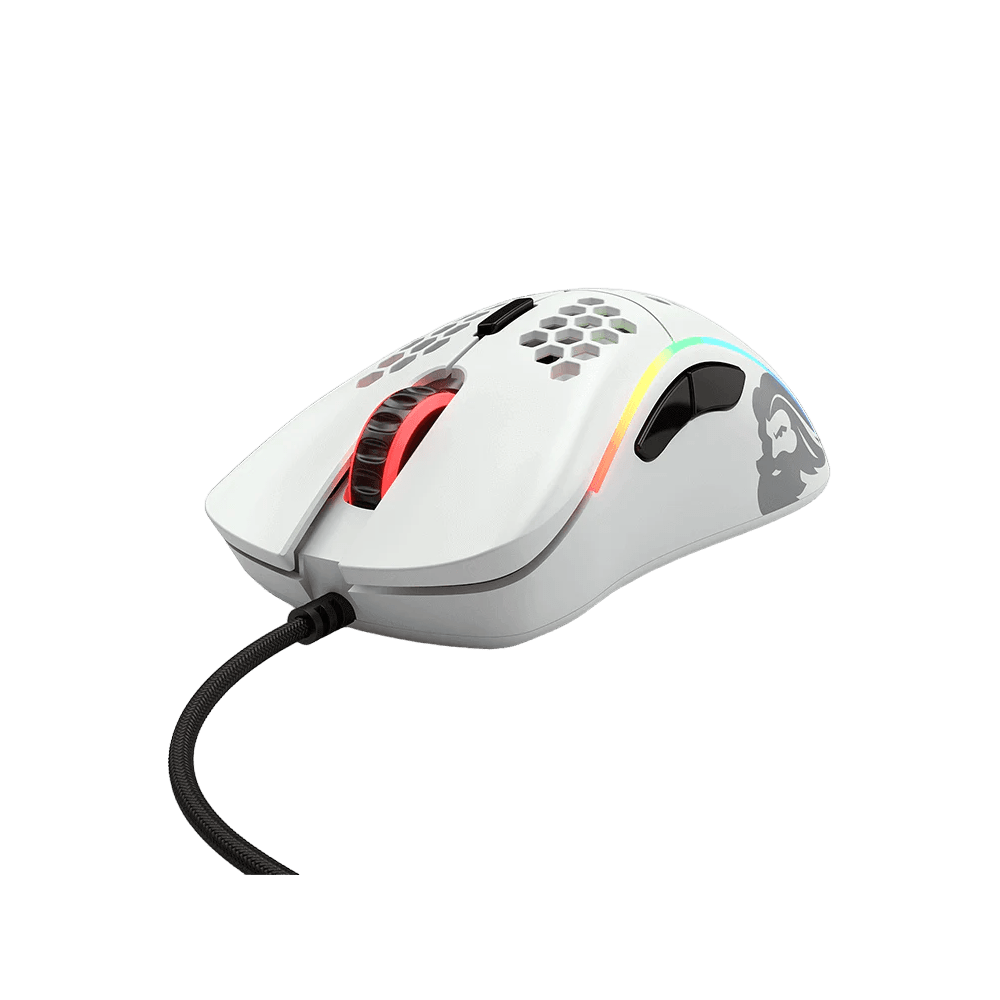 Glorious Model D Matte White RGB Gaming Mouse - Vektra Computers LLC