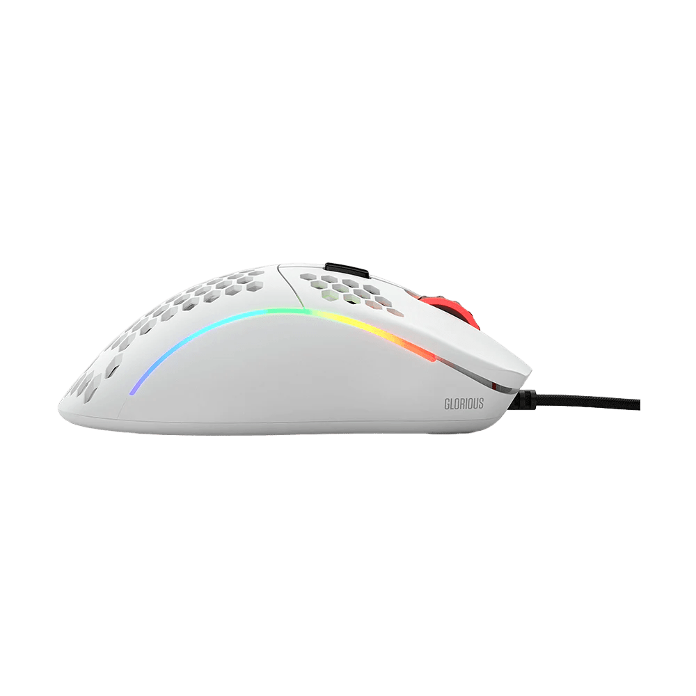 Glorious Model D Matte White RGB Gaming Mouse - Vektra Computers LLC