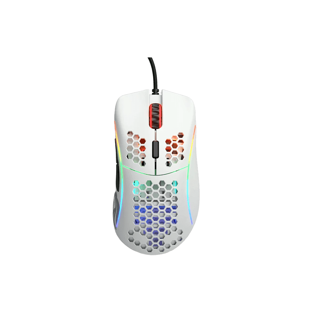 Glorious Model D Matte White RGB Gaming Mouse - Vektra Computers LLC