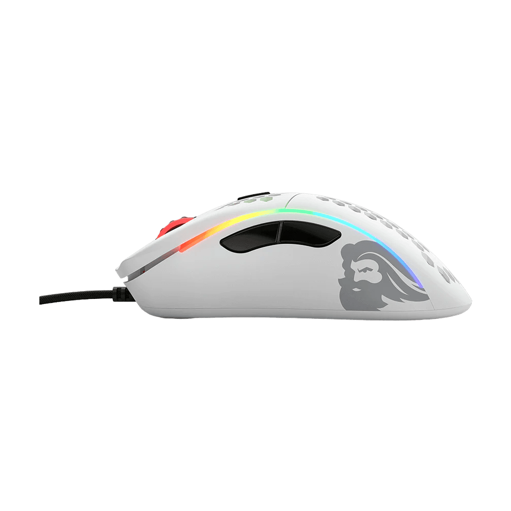 Glorious Model D Matte White RGB Gaming Mouse - Vektra Computers LLC