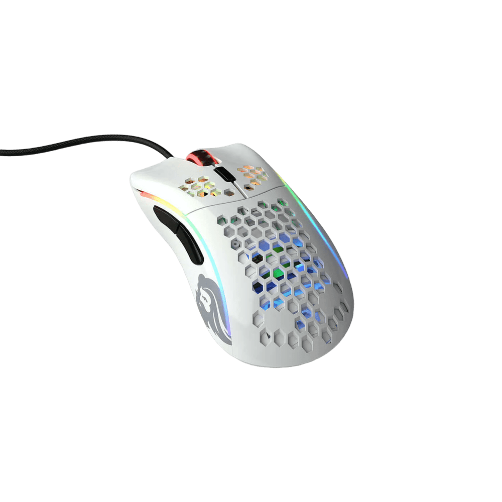 Glorious Model D Minus Glossy White RGB Gaming Mouse - Vektra Computers LLC