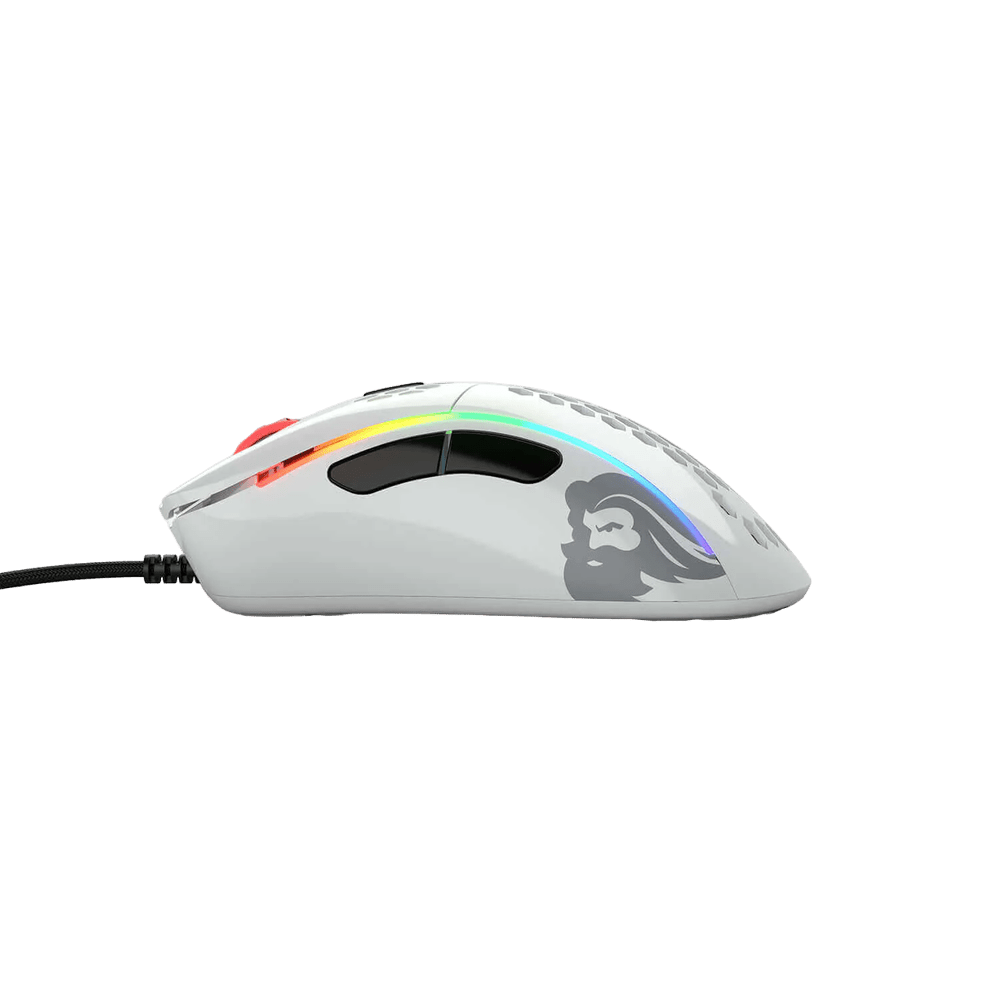 Glorious Model D Minus Glossy White RGB Gaming Mouse - Vektra Computers LLC