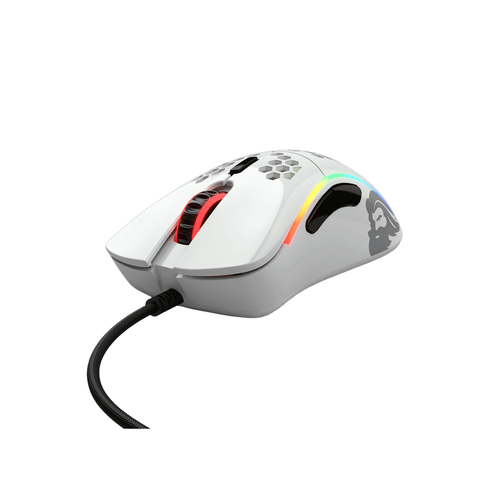 Glorious Model D Minus Glossy White RGB Gaming Mouse - Vektra Computers LLC