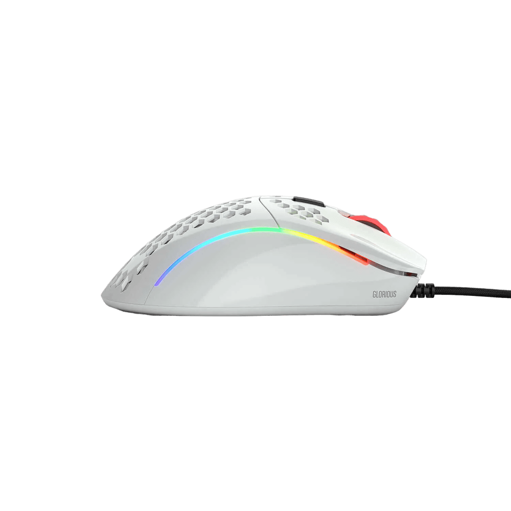 Glorious Model D Minus Glossy White RGB Gaming Mouse - Vektra Computers LLC