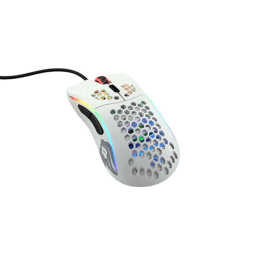 Glorious Model D Minus Matte White RGB Gaming Mouse - Vektra Computers LLC