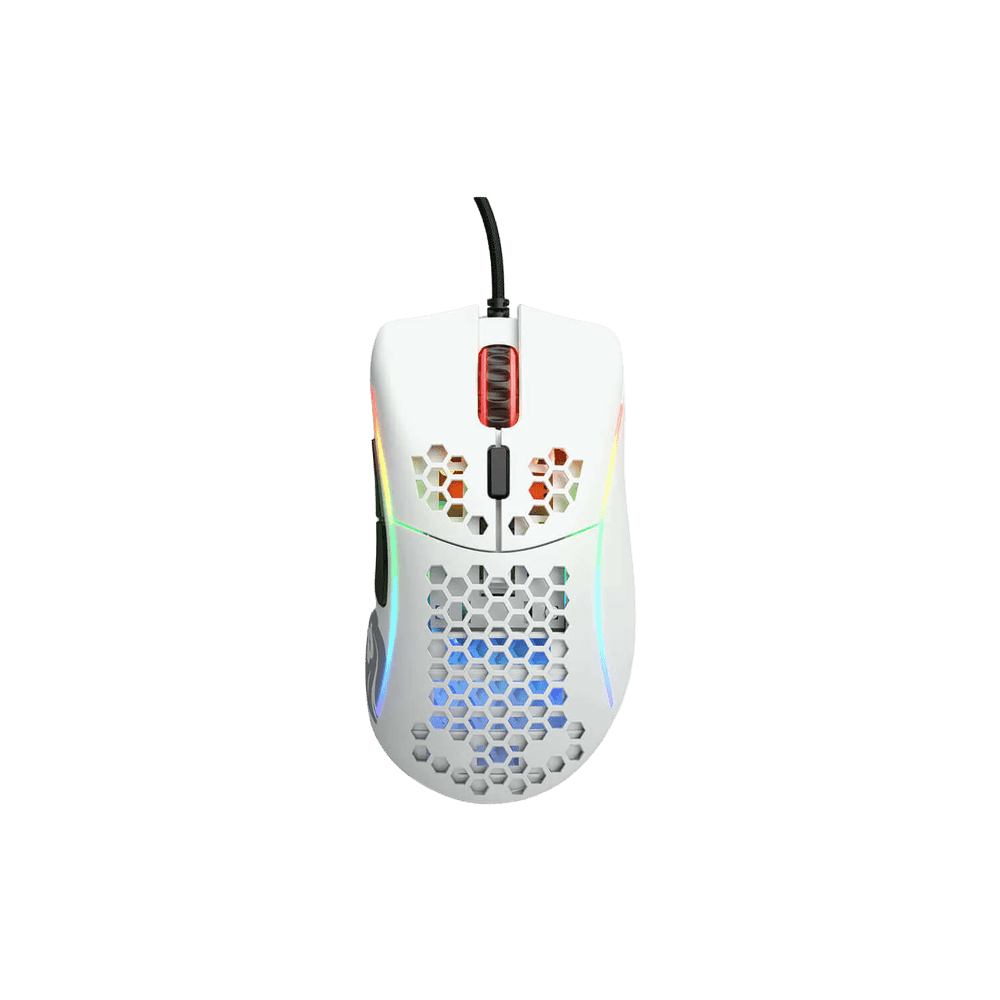 Glorious Model D Minus Matte White RGB Gaming Mouse - Vektra Computers LLC